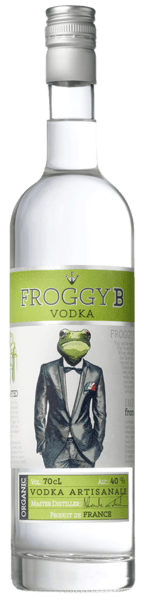 FROGGY B ØKOLOGISK Vodka, 70 cl.