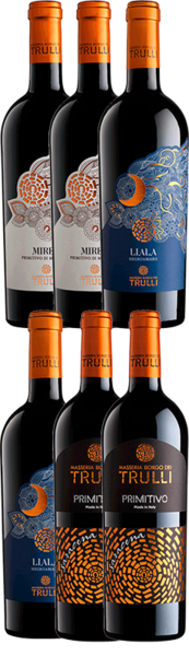 ITALIENSK SMAGEKASSE indeholdende 6 flasker TOP-klasses rødvin