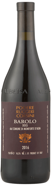 Barolo DOCG - Podere Ruggeri Corsini, Del Comune Monteforte d´Alba - italiensk rødvin