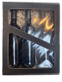 Gaveæske med rude sort bølge - Medium - Slagelse Vinkompagni