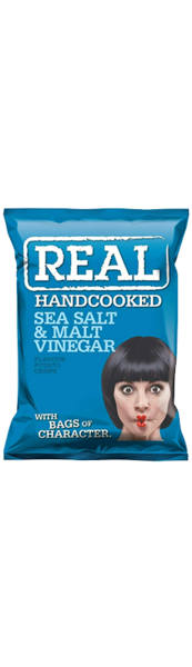 REAL Handcooked Sea Salt & Malt Vinegar - Chips - Slagelse Vinkompagni