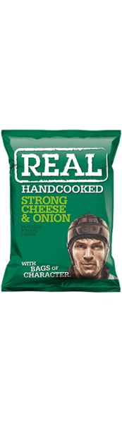 REAL Handcooked Strong Cheese & Onion - Chips - Slagelse Vinkompagni