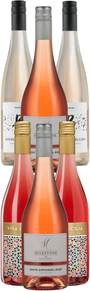 ROSÈ SMAGEKASSE | Smagen af lækker sødme - pris for 6 flasker - Slagelse Vinkompagni