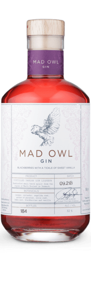 Mad Owl Gin Likør Blackberries - Thornæs Distilleri - Dansk