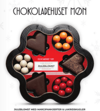 Juleblomst med marcipanhjerter & lakridskugler – 310 g