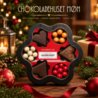 Juleblomst med marcipanhjerter & lakridskugler – 310 g
